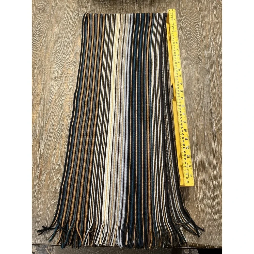 Vintage Y2K‎ V.Fraas  Blue Striped Scarf  Preppy Heritage